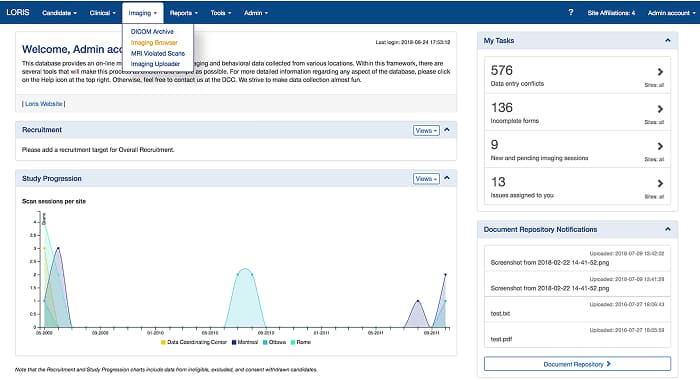screenshot of ui design for loris project