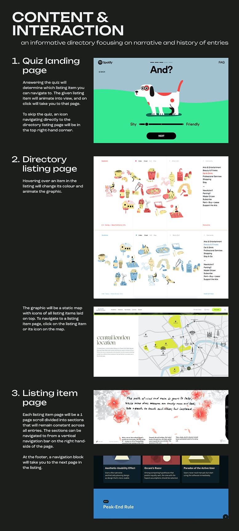 content and interaction inspiration for mtl bloc list